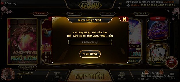 rút tiền Go88